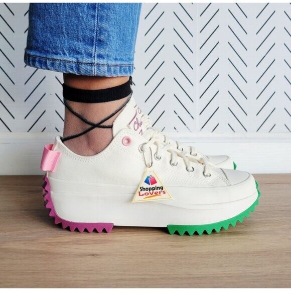 ❤️Converse Run Star Hike Platform Sz 10.5 Women's Shoes Color Pop Beige A14271C - Picture 4 of 14